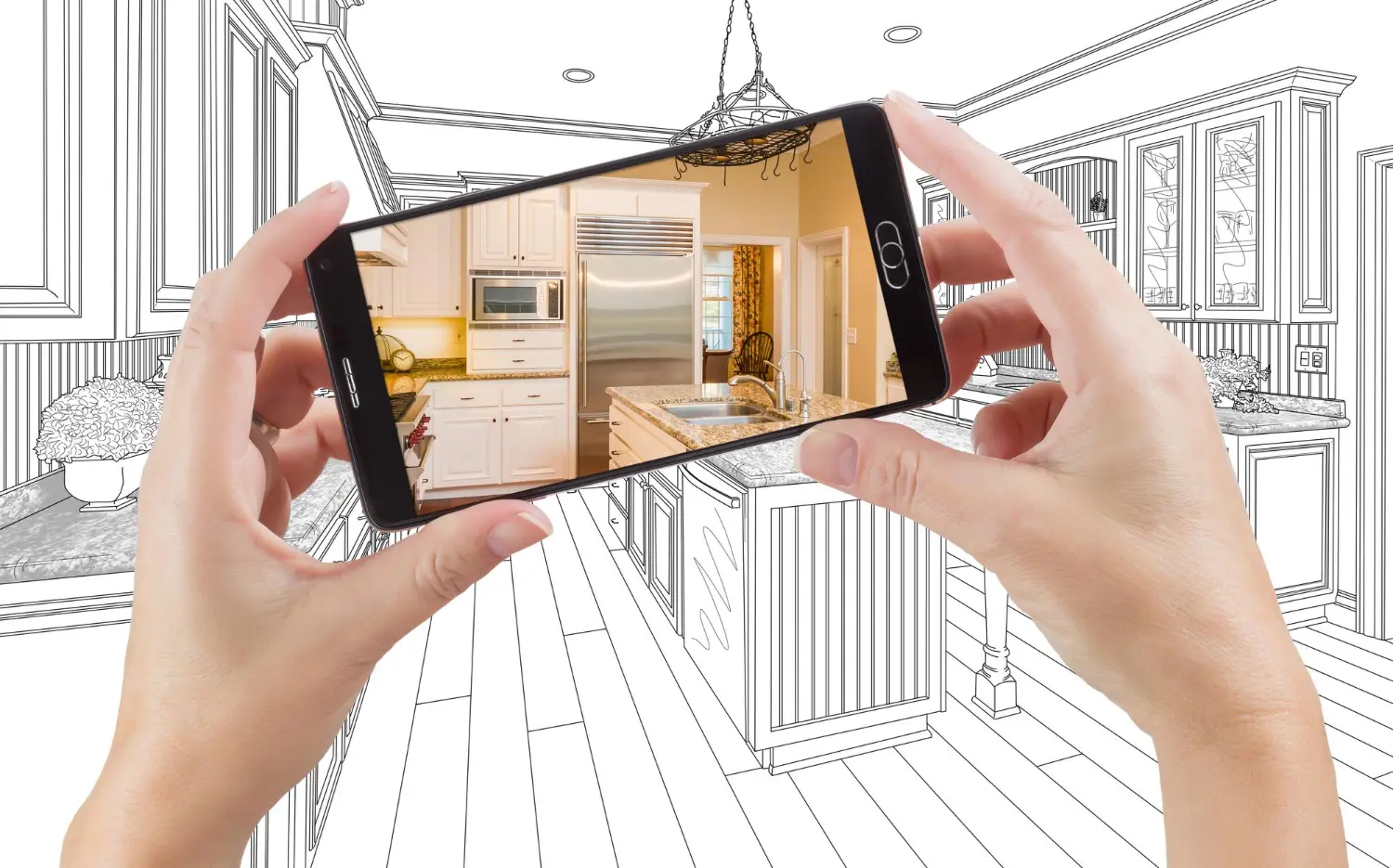 AR kitchen design via smartphone